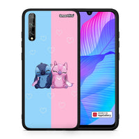 Thumbnail for Θήκη Huawei P Smart S Stitch And Angel από τη Smartfits με σχέδιο στο πίσω μέρος και μαύρο περίβλημα | Huawei P Smart S Stitch And Angel case with colorful back and black bezels