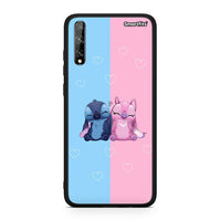 Thumbnail for Huawei P Smart S Stitch And Angel θήκη από τη Smartfits με σχέδιο στο πίσω μέρος και μαύρο περίβλημα | Smartphone case with colorful back and black bezels by Smartfits
