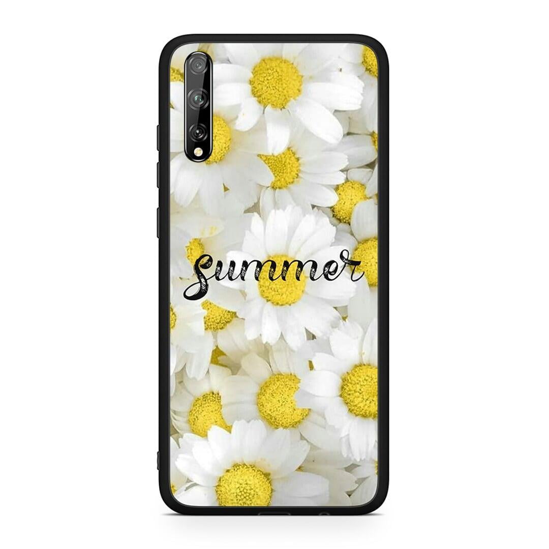 Huawei P Smart S Summer Daisies Θήκη από τη Smartfits με σχέδιο στο πίσω μέρος και μαύρο περίβλημα | Smartphone case with colorful back and black bezels by Smartfits