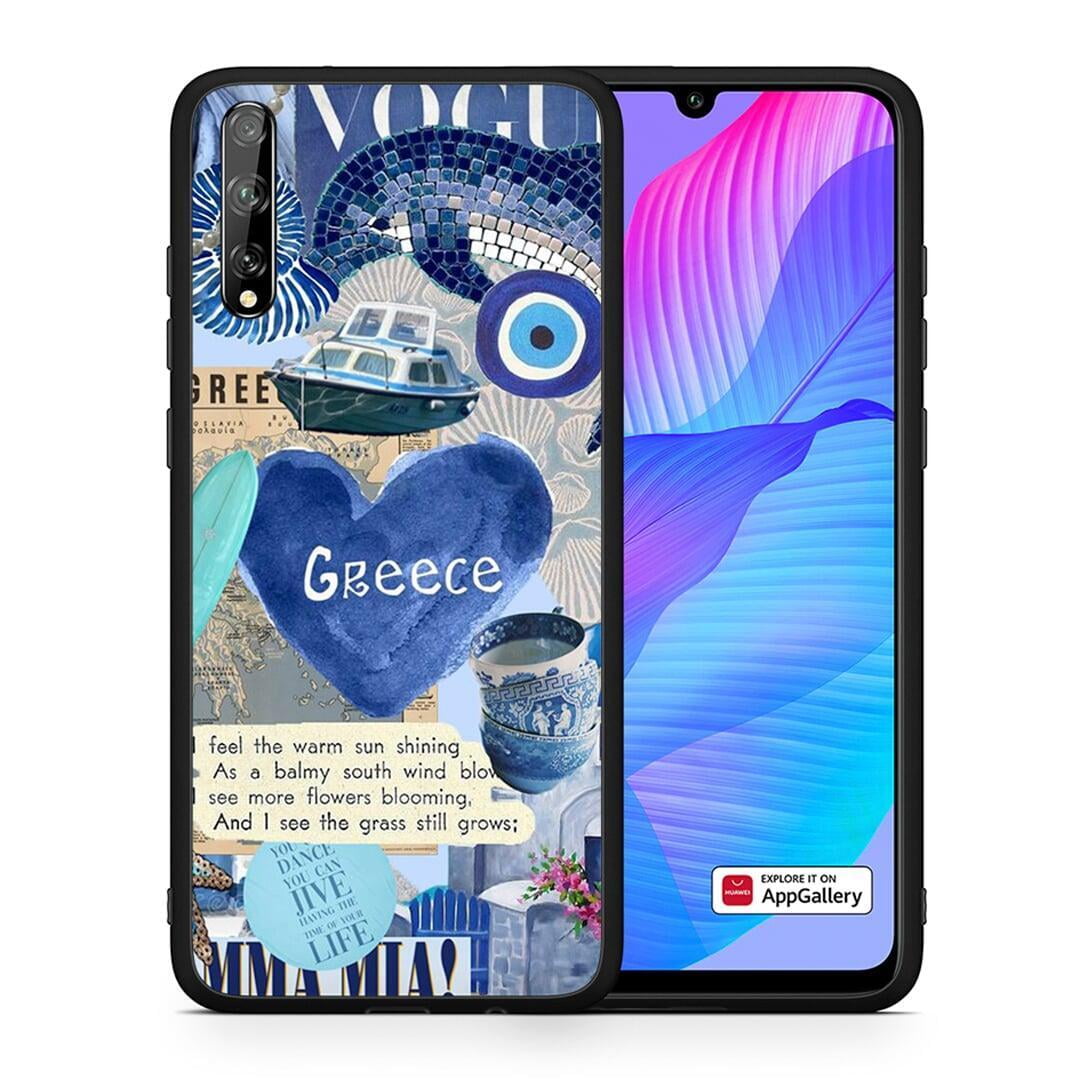 Θήκη Huawei P Smart S Summer In Greece από τη Smartfits με σχέδιο στο πίσω μέρος και μαύρο περίβλημα | Huawei P Smart S Summer In Greece case with colorful back and black bezels