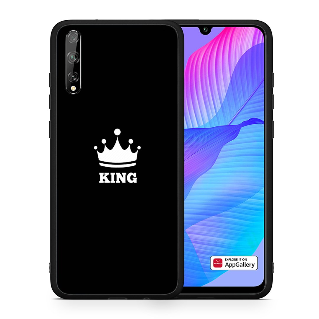 Θήκη Huawei P Smart S King Valentine από τη Smartfits με σχέδιο στο πίσω μέρος και μαύρο περίβλημα | Huawei P Smart S King Valentine case with colorful back and black bezels