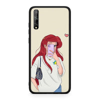 Thumbnail for Huawei P Smart S Walking Mermaid Θήκη από τη Smartfits με σχέδιο στο πίσω μέρος και μαύρο περίβλημα | Smartphone case with colorful back and black bezels by Smartfits