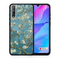 Thumbnail for Θήκη Huawei P Smart S White Blossoms από τη Smartfits με σχέδιο στο πίσω μέρος και μαύρο περίβλημα | Huawei P Smart S White Blossoms case with colorful back and black bezels