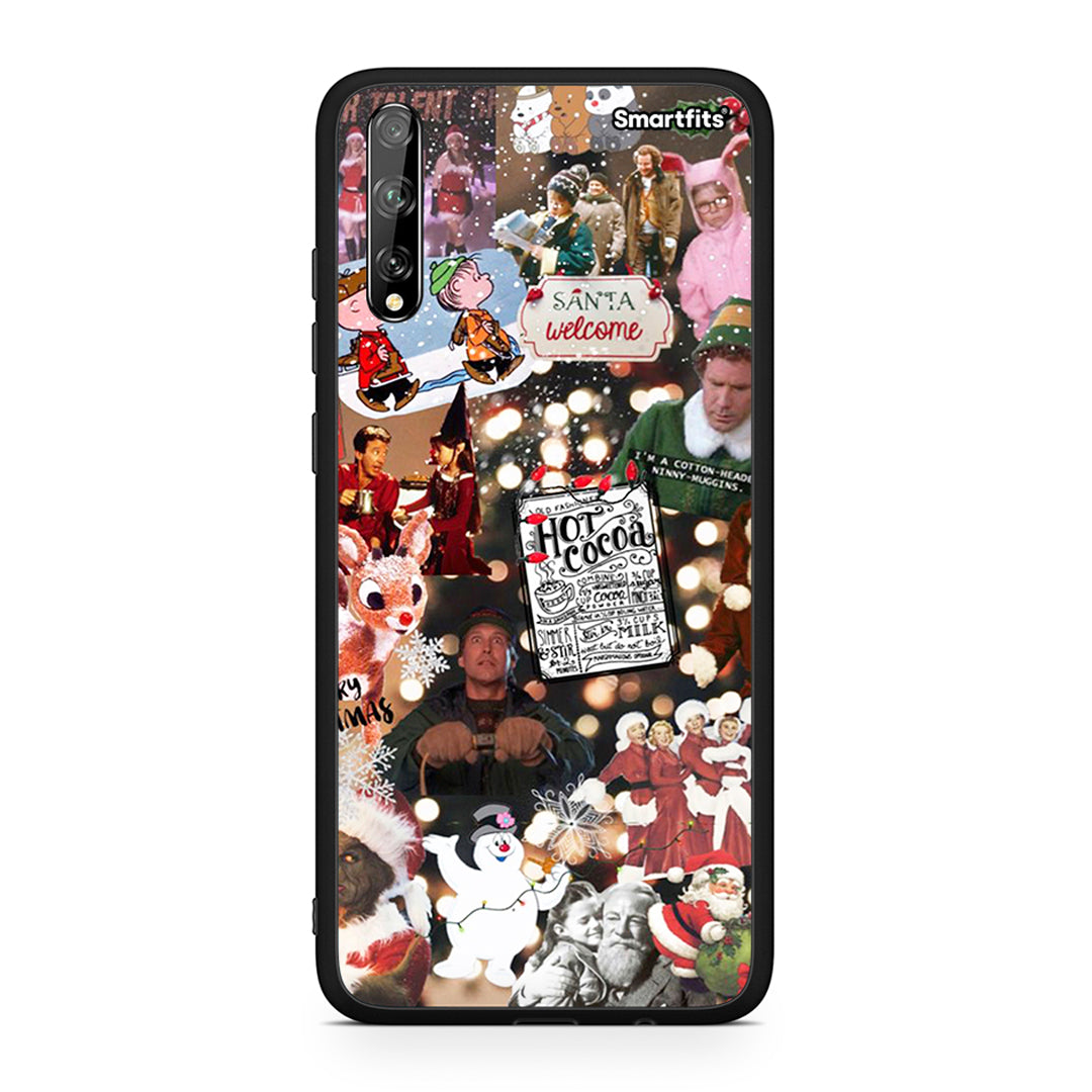 Huawei P Smart S Xmas Movies θήκη από τη Smartfits με σχέδιο στο πίσω μέρος και μαύρο περίβλημα | Smartphone case with colorful back and black bezels by Smartfits