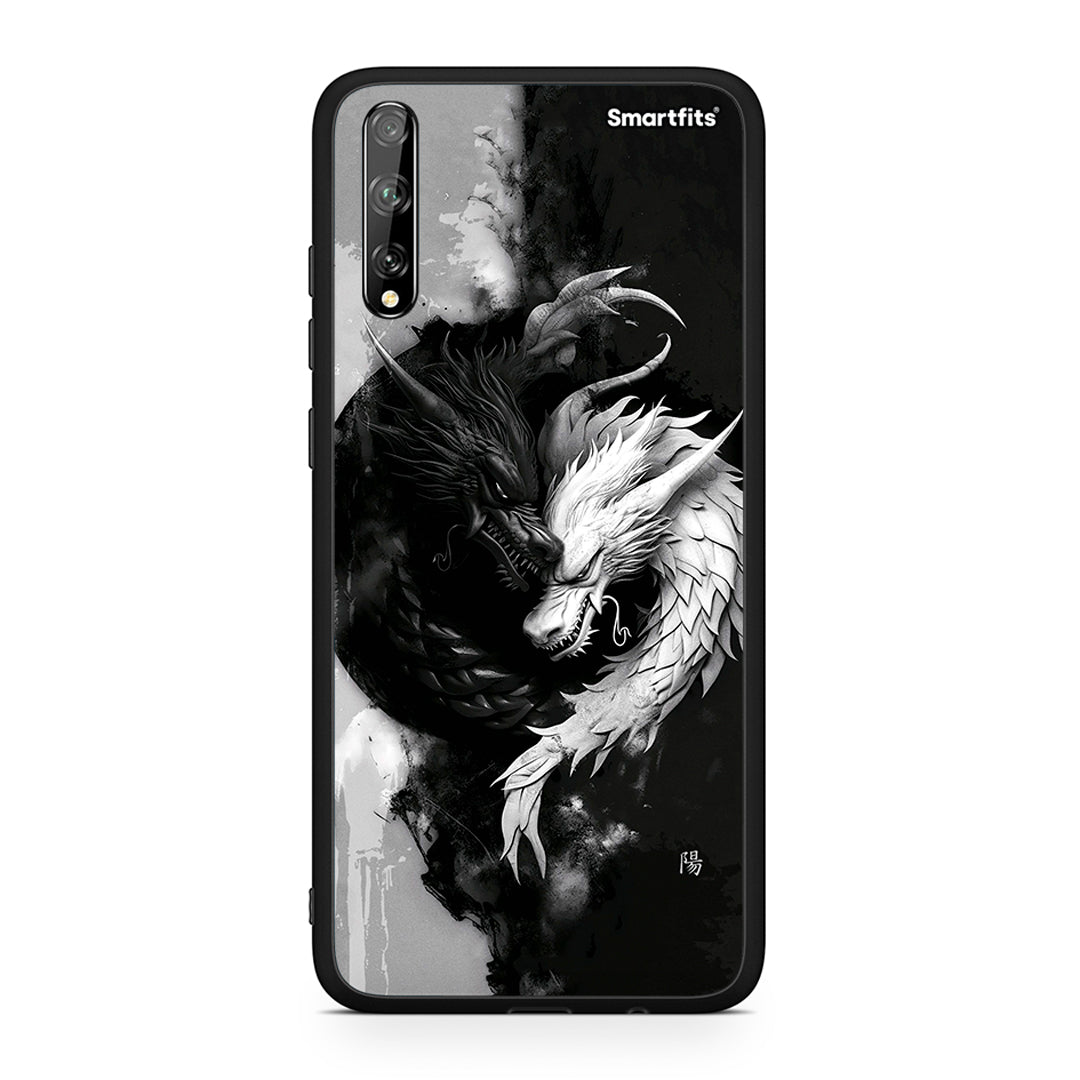 Huawei P Smart S Yin Yang Θήκη από τη Smartfits με σχέδιο στο πίσω μέρος και μαύρο περίβλημα | Smartphone case with colorful back and black bezels by Smartfits