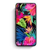 Thumbnail for Huawei P Smart 2019 Tropical Flowers θήκη από τη Smartfits με σχέδιο στο πίσω μέρος και μαύρο περίβλημα | Smartphone case with colorful back and black bezels by Smartfits