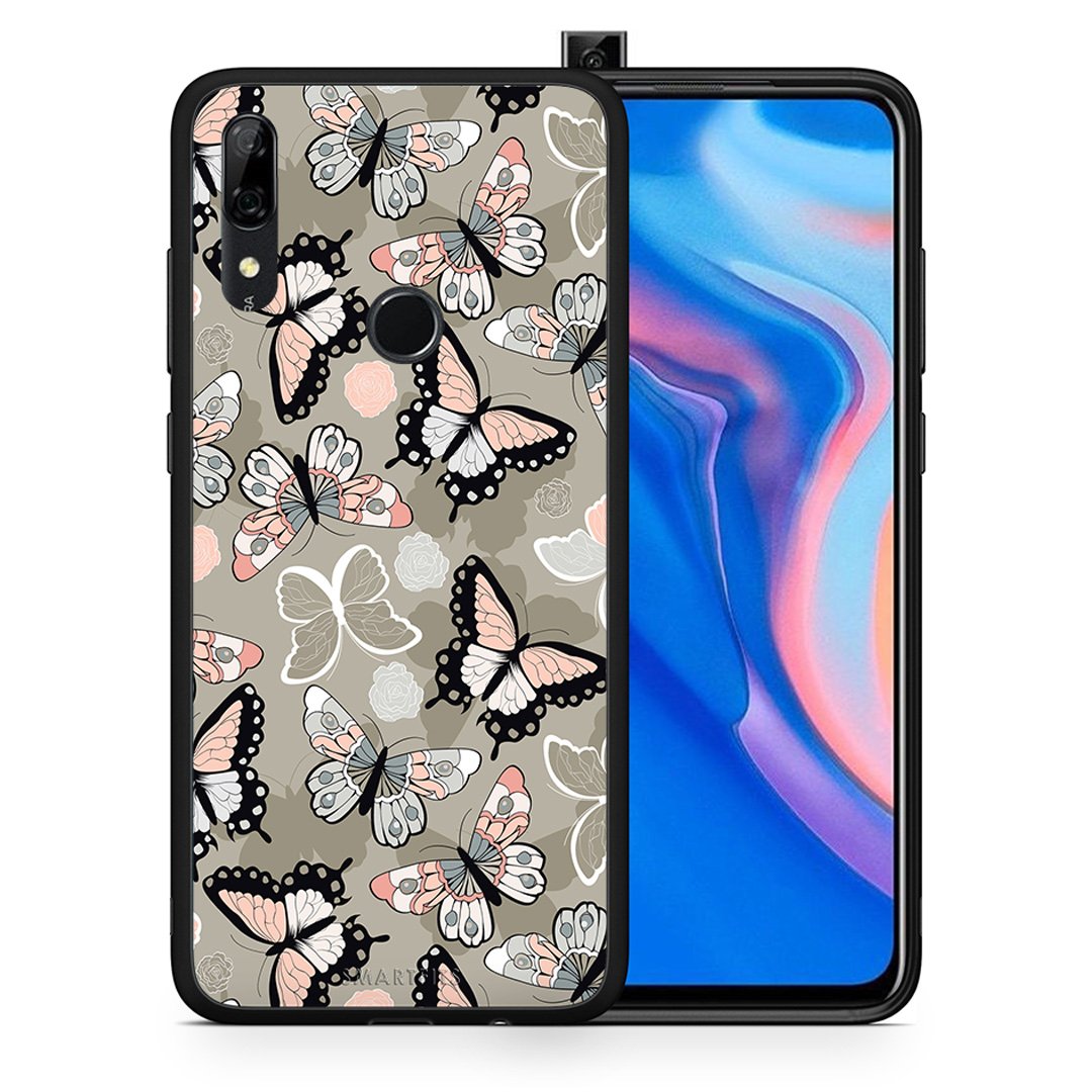 Θήκη Huawei P Smart Z Butterflies Boho από τη Smartfits με σχέδιο στο πίσω μέρος και μαύρο περίβλημα | Huawei P Smart Z Butterflies Boho case with colorful back and black bezels