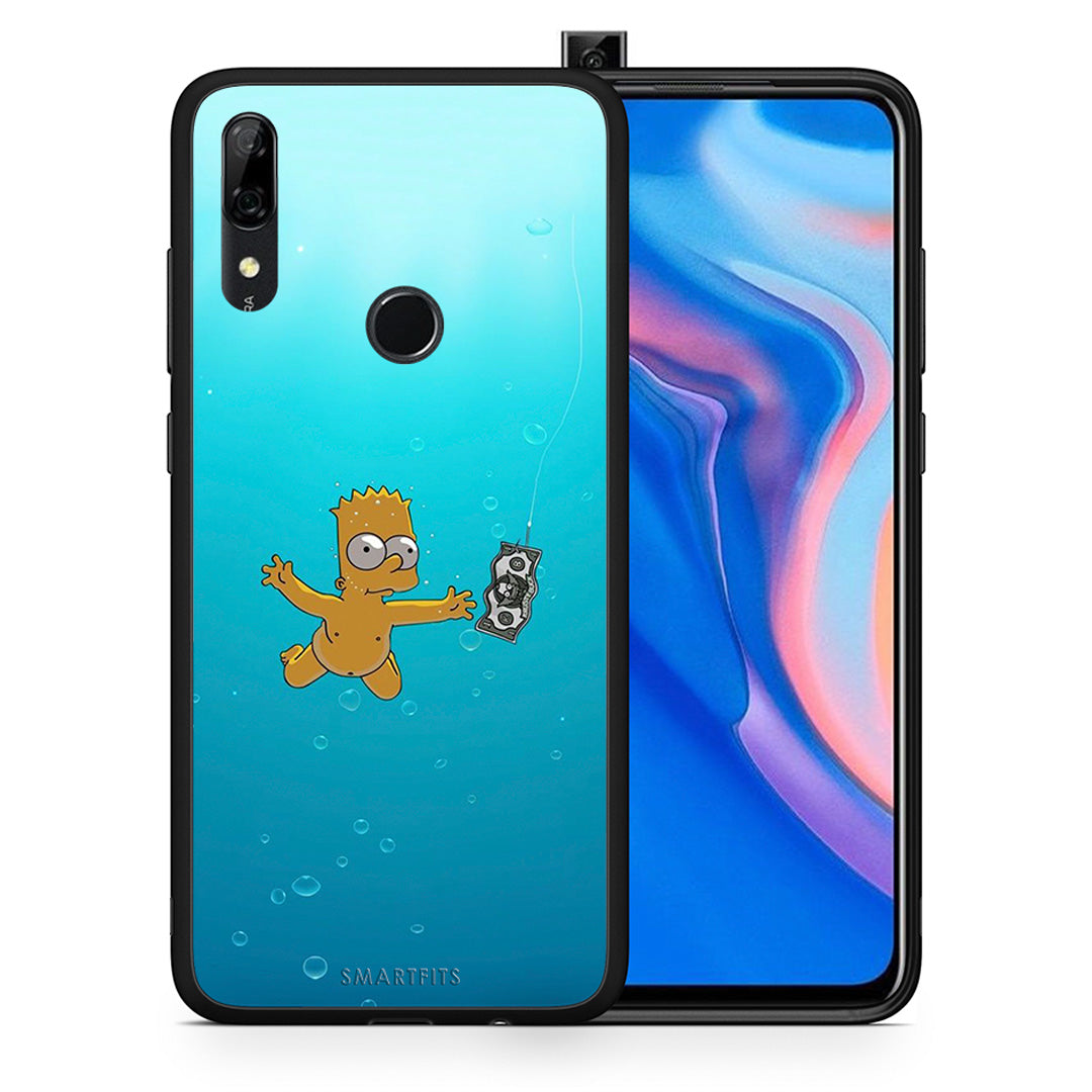 Θήκη Huawei P Smart Z Chasing Money από τη Smartfits με σχέδιο στο πίσω μέρος και μαύρο περίβλημα | Huawei P Smart Z Chasing Money case with colorful back and black bezels