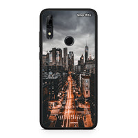 Thumbnail for Huawei P Smart Z City Lights θήκη από τη Smartfits με σχέδιο στο πίσω μέρος και μαύρο περίβλημα | Smartphone case with colorful back and black bezels by Smartfits