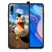 Thumbnail for Θήκη Huawei P Smart Z Duck Face από τη Smartfits με σχέδιο στο πίσω μέρος και μαύρο περίβλημα | Huawei P Smart Z Duck Face case with colorful back and black bezels