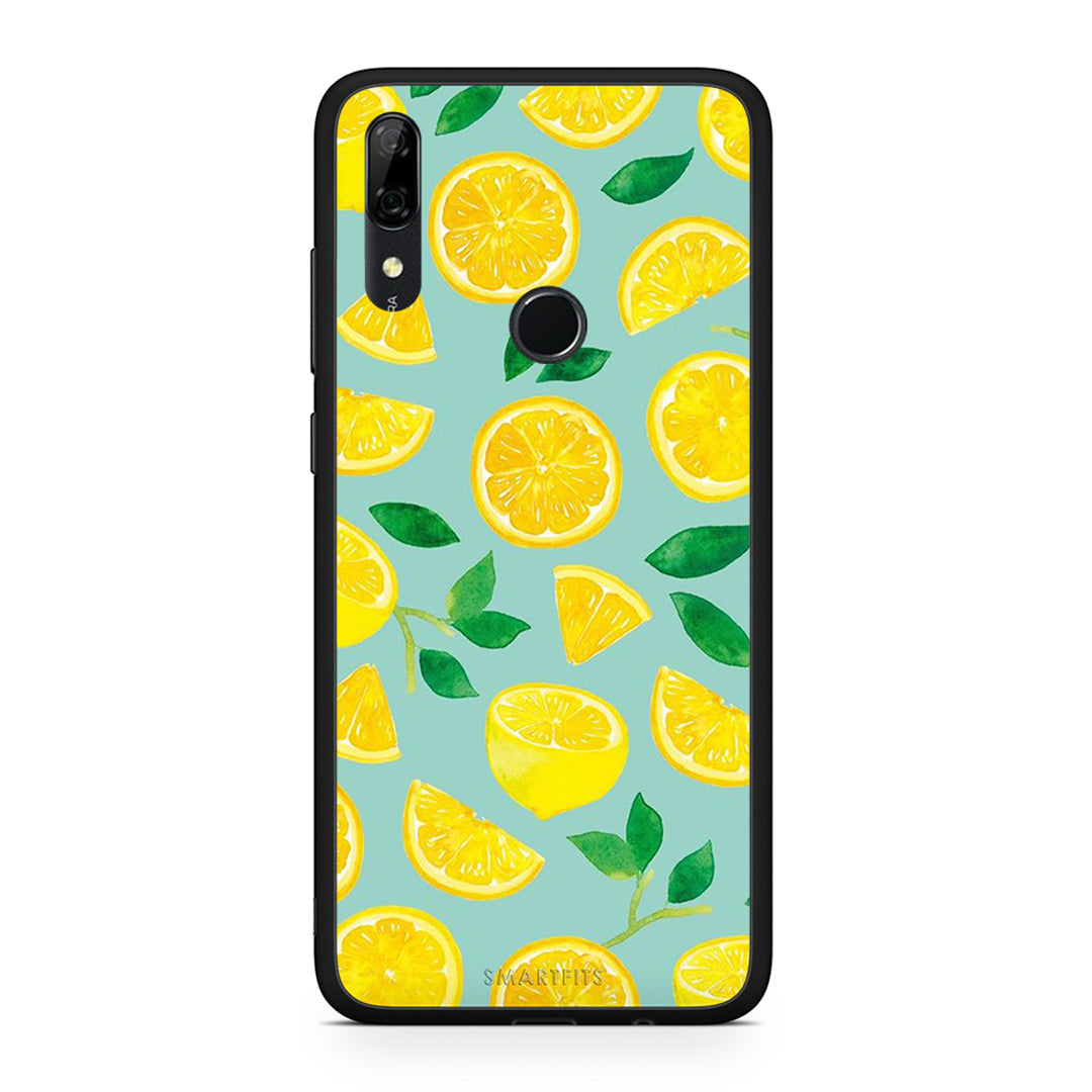 Huawei P Smart Z Lemons θήκη από τη Smartfits με σχέδιο στο πίσω μέρος και μαύρο περίβλημα | Smartphone case with colorful back and black bezels by Smartfits