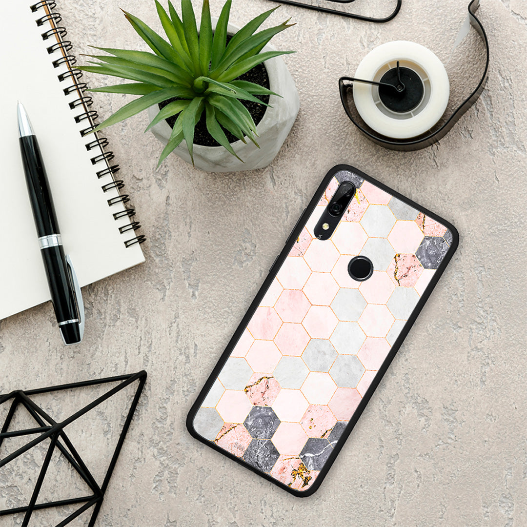 Marble Hexagon Pink - Huawei P Smart Z case