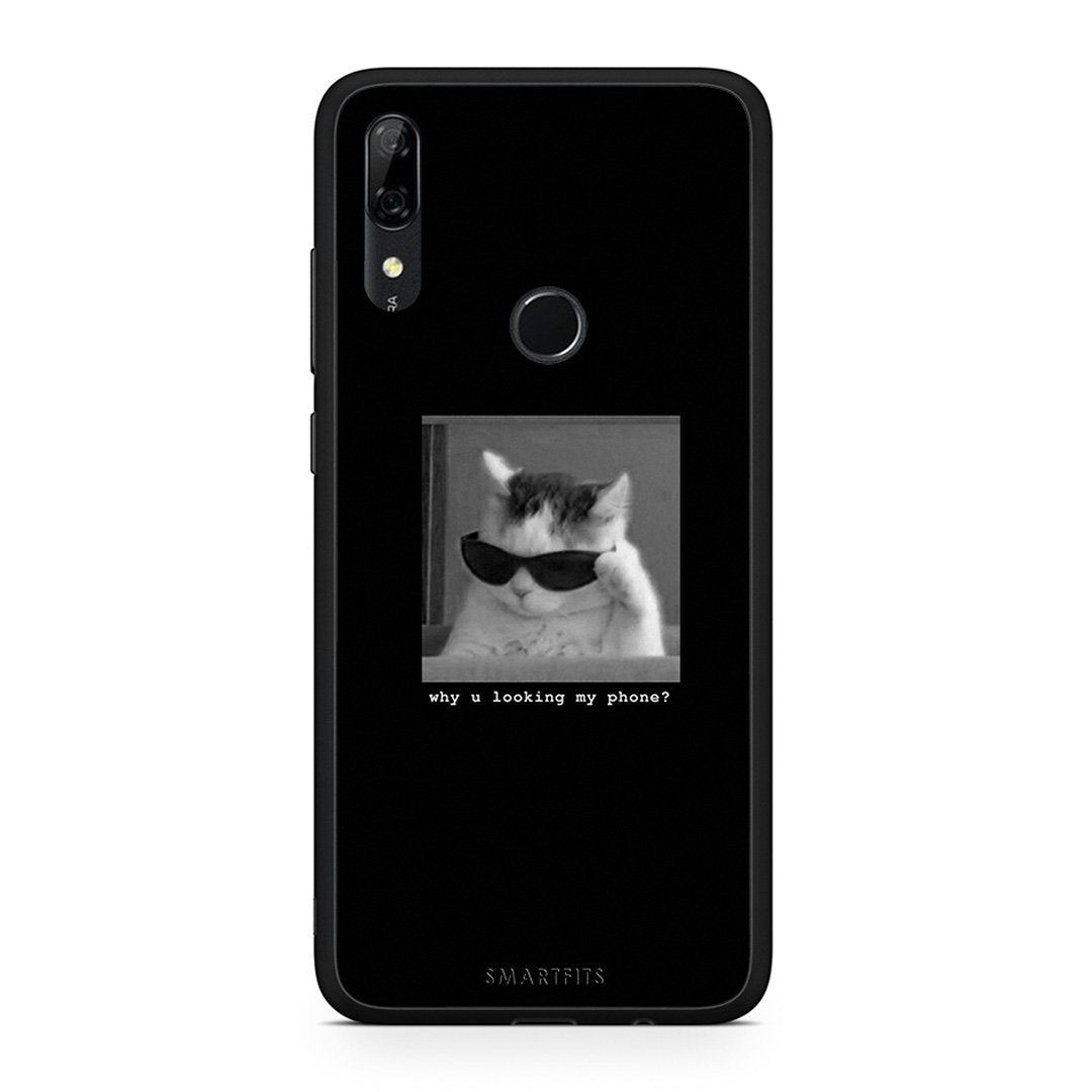 Huawei P Smart Z Meme Cat θήκη από τη Smartfits με σχέδιο στο πίσω μέρος και μαύρο περίβλημα | Smartphone case with colorful back and black bezels by Smartfits