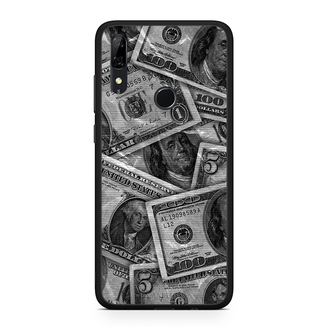 Huawei P Smart Z Money Dollars θήκη από τη Smartfits με σχέδιο στο πίσω μέρος και μαύρο περίβλημα | Smartphone case with colorful back and black bezels by Smartfits