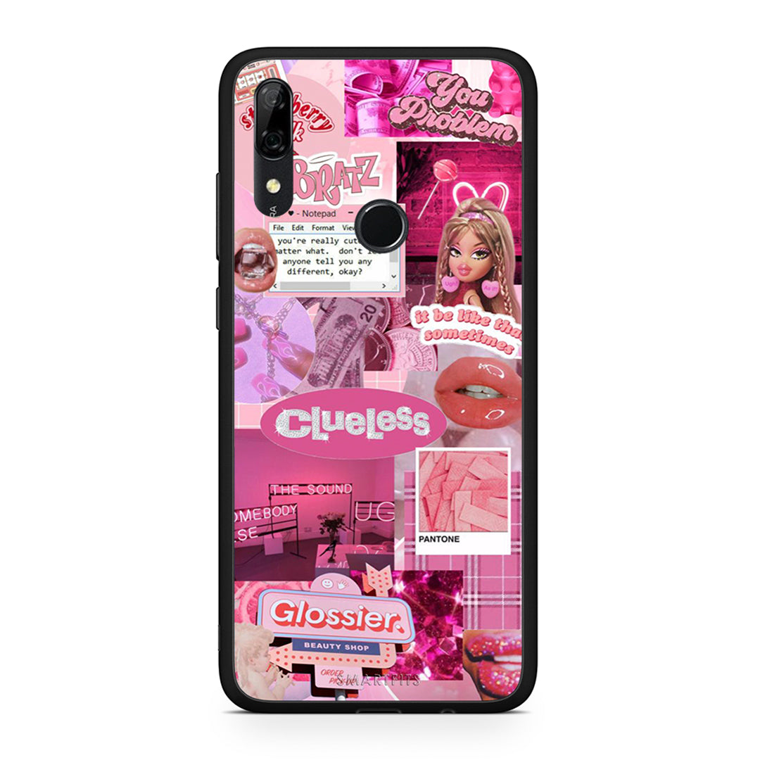 Huawei P Smart Z Pink Love Θήκη Αγίου Βαλεντίνου από τη Smartfits με σχέδιο στο πίσω μέρος και μαύρο περίβλημα | Smartphone case with colorful back and black bezels by Smartfits
