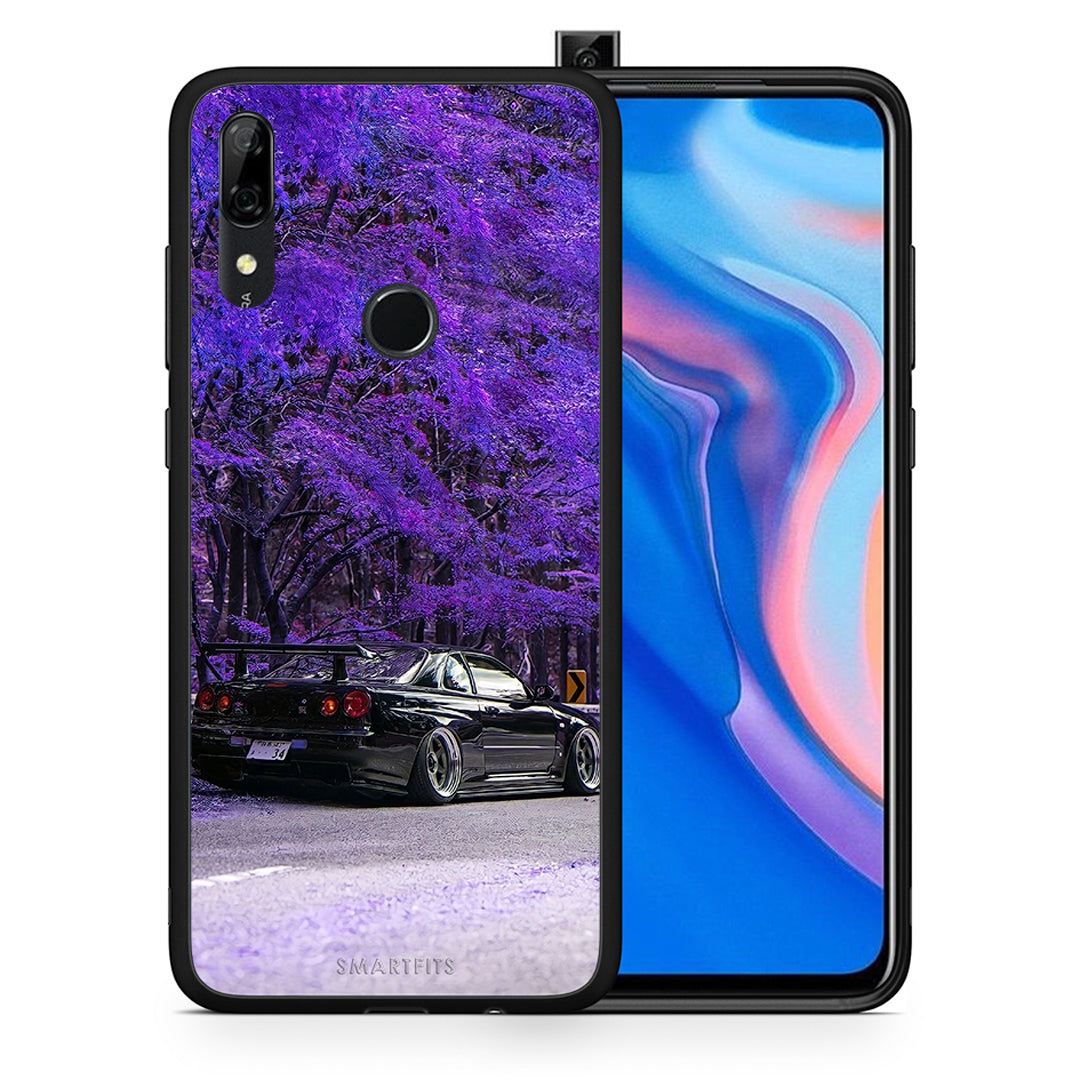 Θήκη Αγίου Βαλεντίνου Huawei P Smart Z Super Car από τη Smartfits με σχέδιο στο πίσω μέρος και μαύρο περίβλημα | Huawei P Smart Z Super Car case with colorful back and black bezels