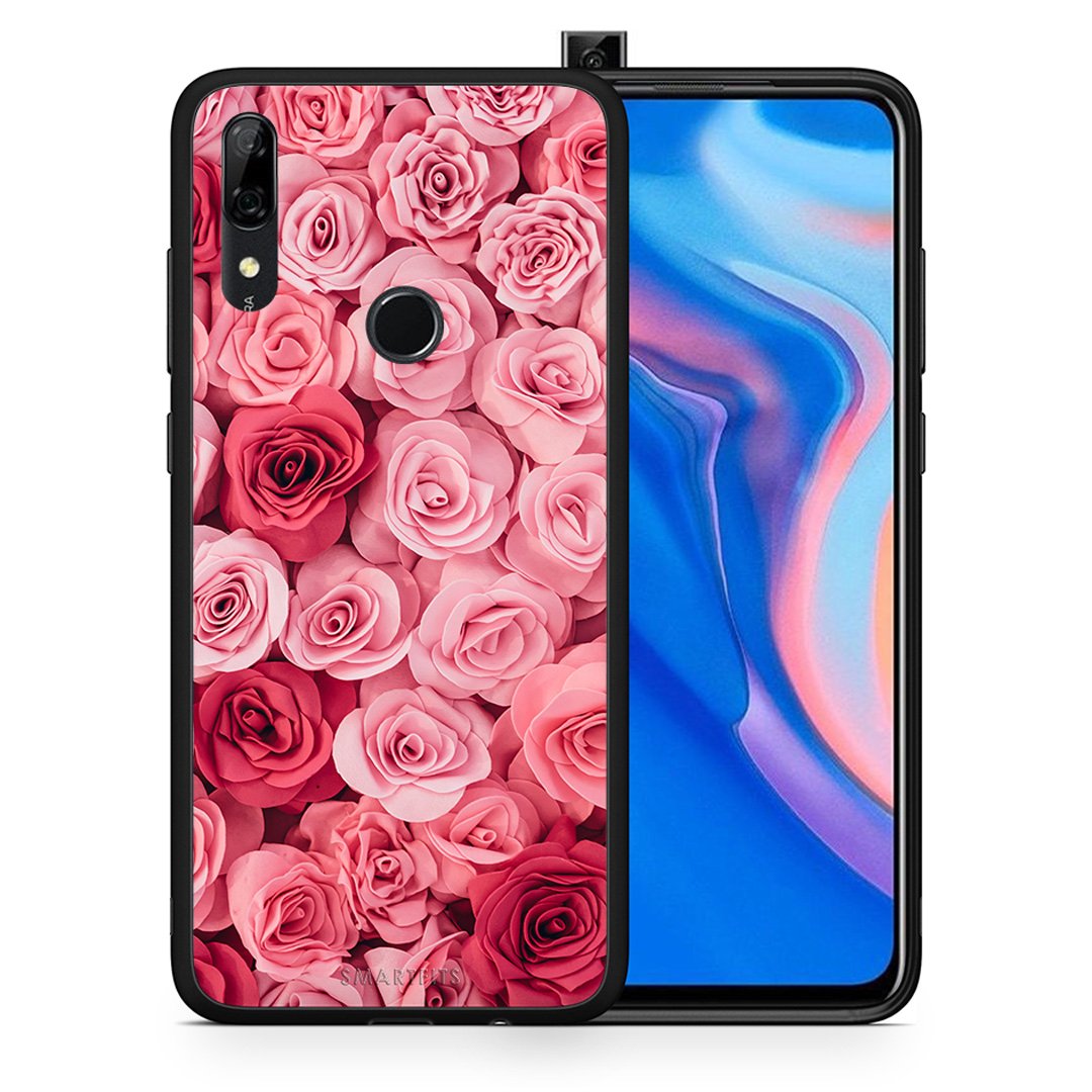 Θήκη Huawei P Smart Z RoseGarden Valentine από τη Smartfits με σχέδιο στο πίσω μέρος και μαύρο περίβλημα | Huawei P Smart Z RoseGarden Valentine case with colorful back and black bezels