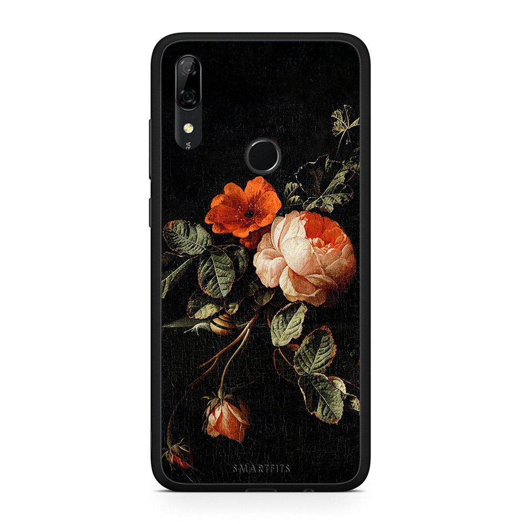 Huawei P Smart Z Vintage Roses θήκη από τη Smartfits με σχέδιο στο πίσω μέρος και μαύρο περίβλημα | Smartphone case with colorful back and black bezels by Smartfits