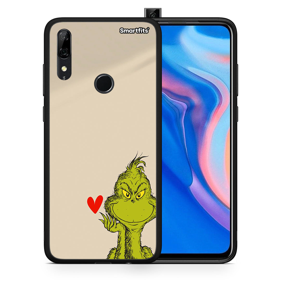 Θήκη Huawei P Smart Z Xmas Grinch από τη Smartfits με σχέδιο στο πίσω μέρος και μαύρο περίβλημα | Huawei P Smart Z Xmas Grinch case with colorful back and black bezels