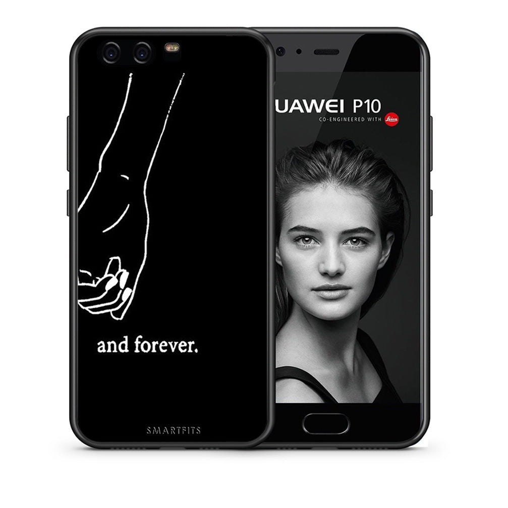 Θήκη Αγίου Βαλεντίνου Huawei P10 Always & Forever 2 από τη Smartfits με σχέδιο στο πίσω μέρος και μαύρο περίβλημα | Huawei P10 Always & Forever 2 case with colorful back and black bezels