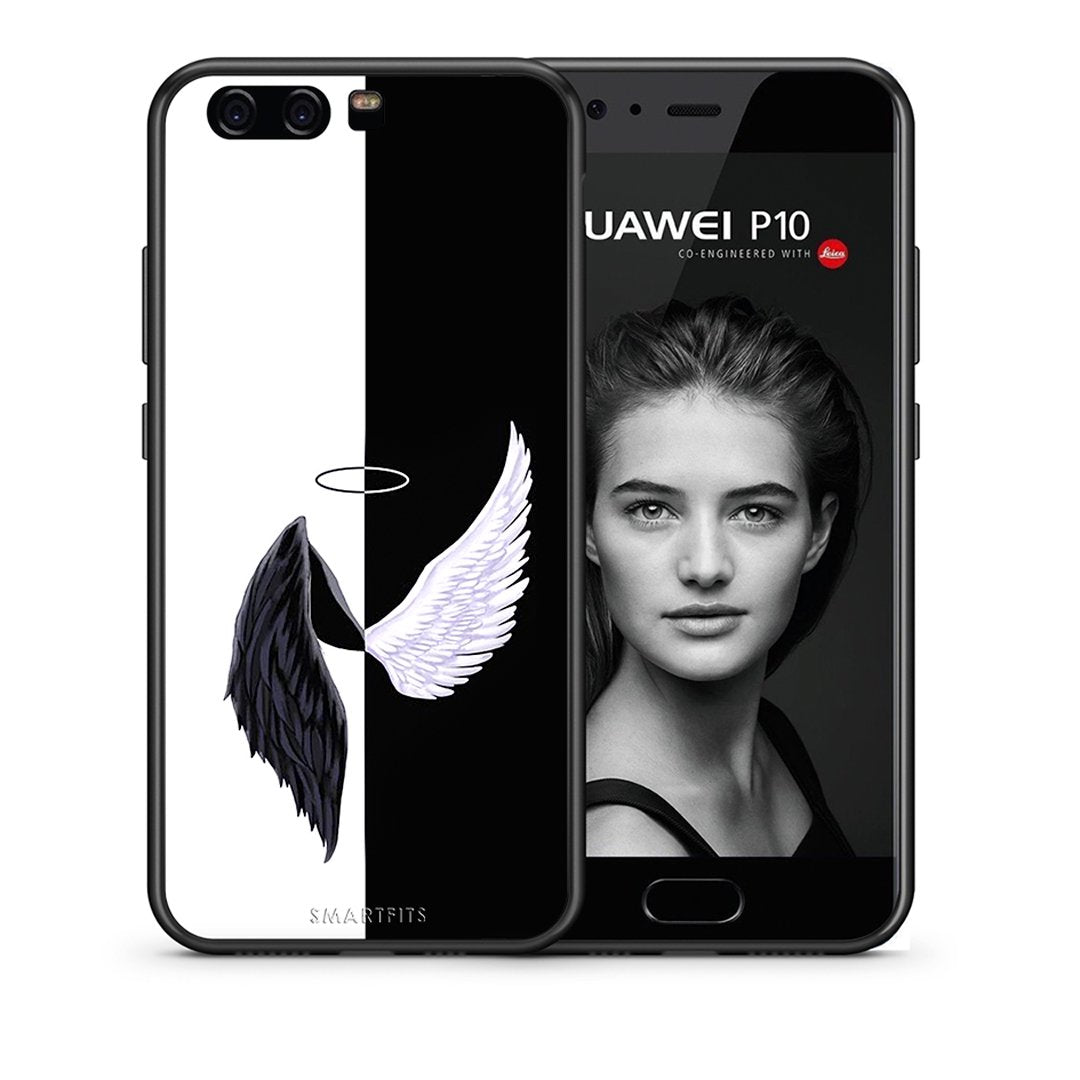 Θήκη Huawei P10 Lite Angels Demons από τη Smartfits με σχέδιο στο πίσω μέρος και μαύρο περίβλημα | Huawei P10 Lite Angels Demons case with colorful back and black bezels