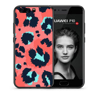 Thumbnail for Θήκη Huawei P10 Pink Leopard Animal από τη Smartfits με σχέδιο στο πίσω μέρος και μαύρο περίβλημα | Huawei P10 Pink Leopard Animal case with colorful back and black bezels