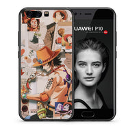 Thumbnail for Θήκη Huawei P10 Lite Anime Collage από τη Smartfits με σχέδιο στο πίσω μέρος και μαύρο περίβλημα | Huawei P10 Lite Anime Collage case with colorful back and black bezels