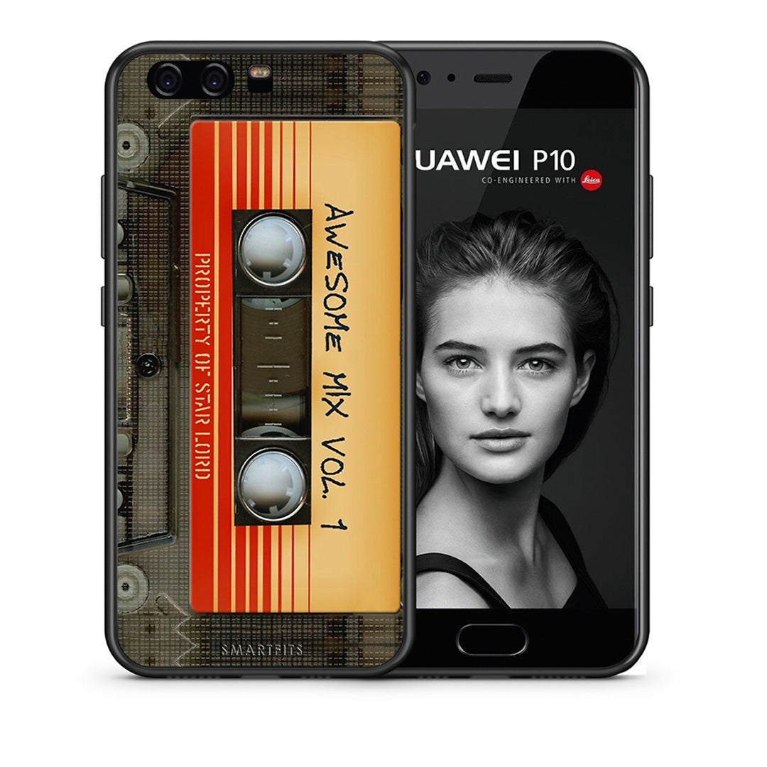 Θήκη Huawei P10 Lite Awesome Mix από τη Smartfits με σχέδιο στο πίσω μέρος και μαύρο περίβλημα | Huawei P10 Lite Awesome Mix case with colorful back and black bezels