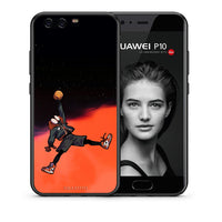 Thumbnail for Θήκη Huawei P10 Lite Basketball Hero από τη Smartfits με σχέδιο στο πίσω μέρος και μαύρο περίβλημα | Huawei P10 Lite Basketball Hero case with colorful back and black bezels