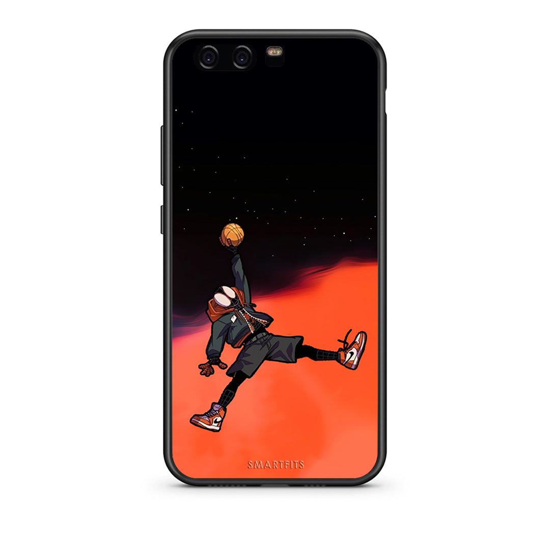 Huawei P10 Lite Basketball Hero θήκη από τη Smartfits με σχέδιο στο πίσω μέρος και μαύρο περίβλημα | Smartphone case with colorful back and black bezels by Smartfits