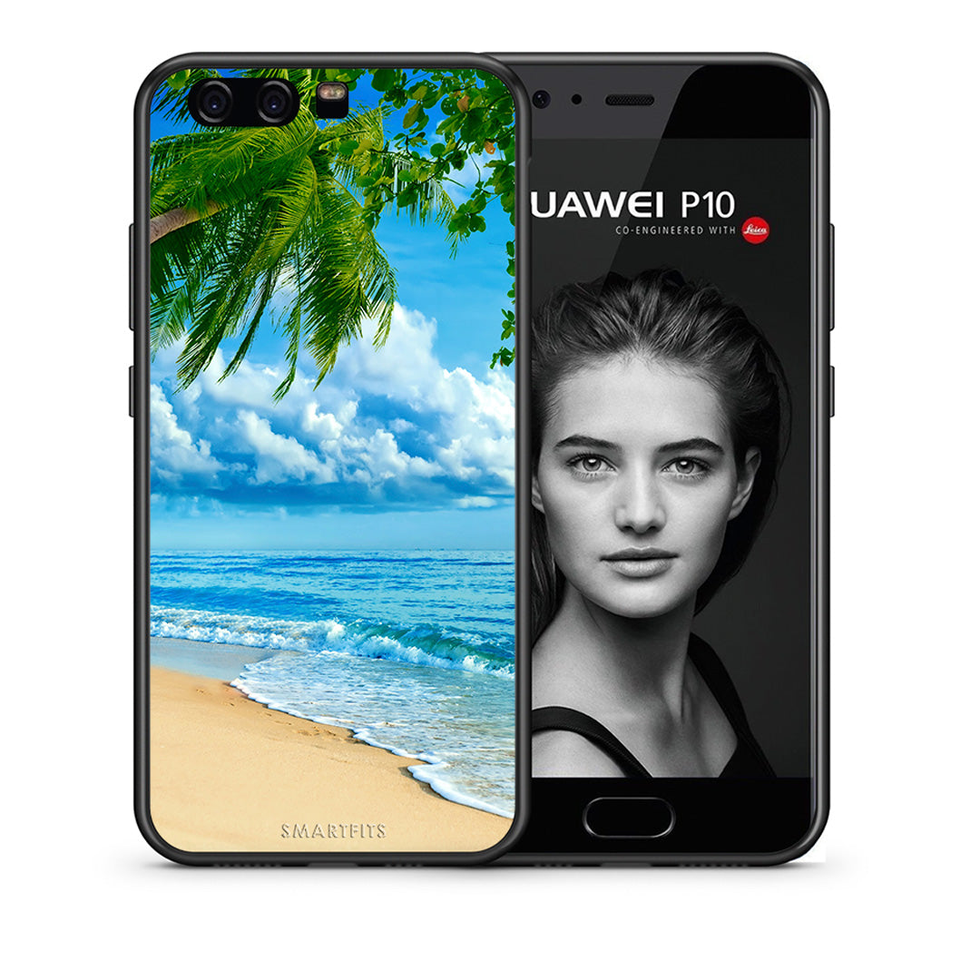 Θήκη Huawei P10 Beautiful Beach από τη Smartfits με σχέδιο στο πίσω μέρος και μαύρο περίβλημα | Huawei P10 Beautiful Beach case with colorful back and black bezels
