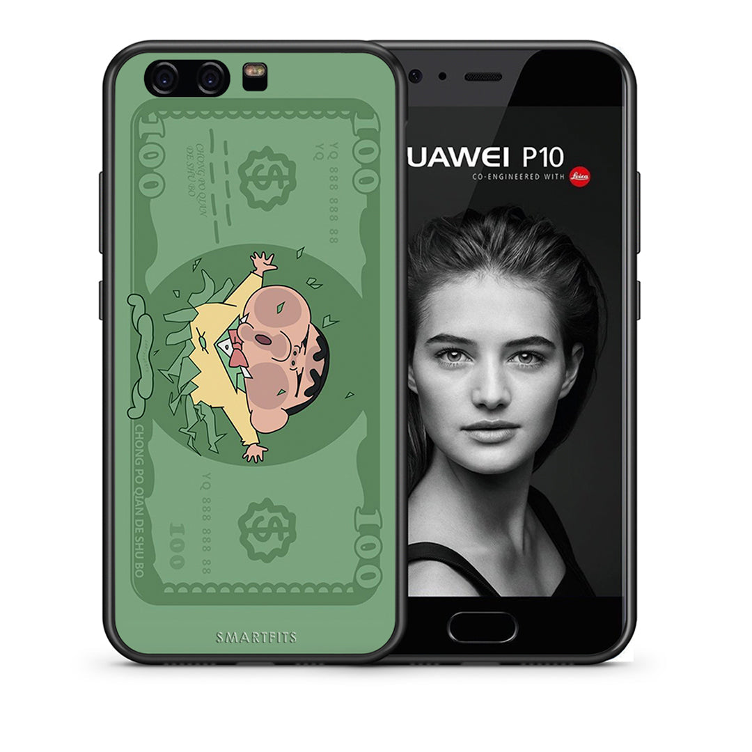 Θήκη Αγίου Βαλεντίνου Huawei P10 Lite Big Money από τη Smartfits με σχέδιο στο πίσω μέρος και μαύρο περίβλημα | Huawei P10 Lite Big Money case with colorful back and black bezels