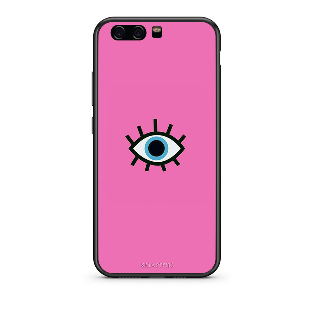 huawei p10 Blue Eye Pink θήκη από τη Smartfits με σχέδιο στο πίσω μέρος και μαύρο περίβλημα | Smartphone case with colorful back and black bezels by Smartfits