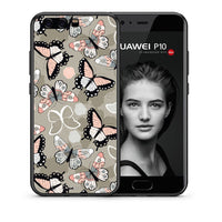 Thumbnail for Θήκη Huawei P10 Butterflies Boho από τη Smartfits με σχέδιο στο πίσω μέρος και μαύρο περίβλημα | Huawei P10 Butterflies Boho case with colorful back and black bezels
