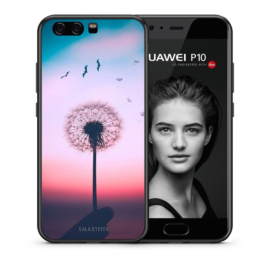 Θήκη Huawei P10 Wish Boho από τη Smartfits με σχέδιο στο πίσω μέρος και μαύρο περίβλημα | Huawei P10 Wish Boho case with colorful back and black bezels