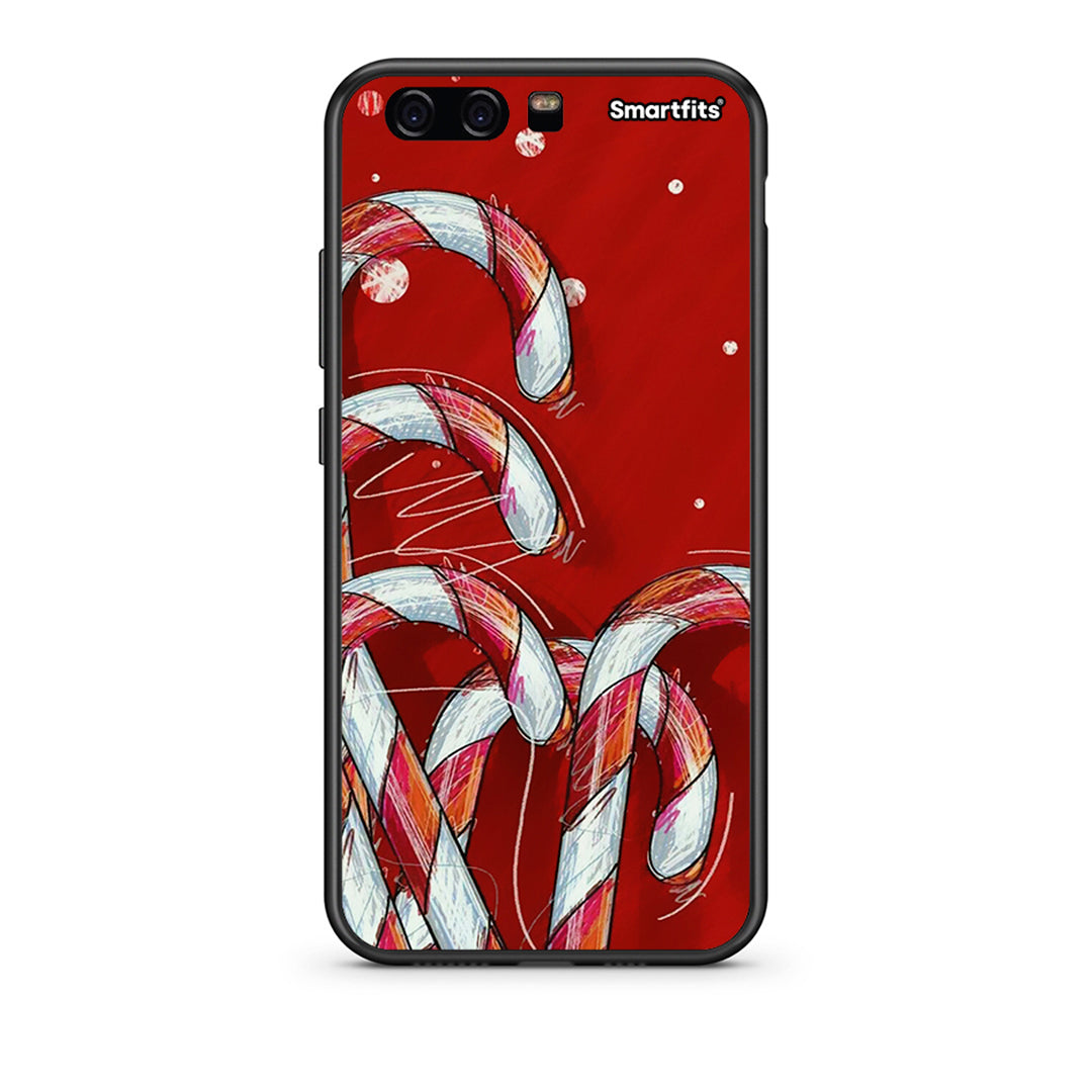 huawei p10 Candy Cane θήκη από τη Smartfits με σχέδιο στο πίσω μέρος και μαύρο περίβλημα | Smartphone case with colorful back and black bezels by Smartfits