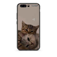 Thumbnail for huawei p10 Cats In Love Θήκη από τη Smartfits με σχέδιο στο πίσω μέρος και μαύρο περίβλημα | Smartphone case with colorful back and black bezels by Smartfits