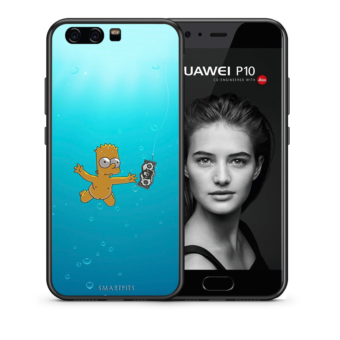 Θήκη Huawei P10 Lite Chasing Money από τη Smartfits με σχέδιο στο πίσω μέρος και μαύρο περίβλημα | Huawei P10 Lite Chasing Money case with colorful back and black bezels