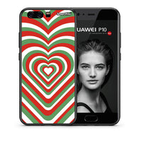 Thumbnail for Θήκη Huawei P10 Christmas Hearts από τη Smartfits με σχέδιο στο πίσω μέρος και μαύρο περίβλημα | Huawei P10 Christmas Hearts case with colorful back and black bezels