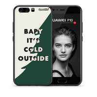 Thumbnail for Θήκη Huawei P10 Cold Outside από τη Smartfits με σχέδιο στο πίσω μέρος και μαύρο περίβλημα | Huawei P10 Cold Outside case with colorful back and black bezels