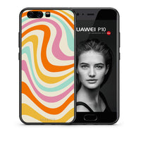 Thumbnail for Θήκη Huawei P10 Lite Colourful Waves από τη Smartfits με σχέδιο στο πίσω μέρος και μαύρο περίβλημα | Huawei P10 Lite Colourful Waves case with colorful back and black bezels