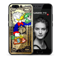 Thumbnail for Θήκη Huawei P10 Duck Money από τη Smartfits με σχέδιο στο πίσω μέρος και μαύρο περίβλημα | Huawei P10 Duck Money case with colorful back and black bezels