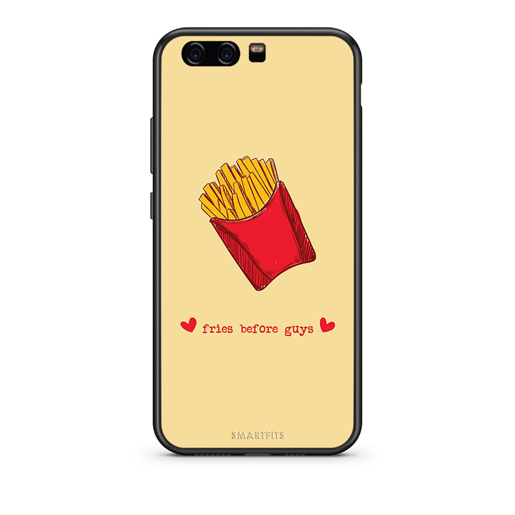 Huawei P10 Lite Fries Before Guys Θήκη Αγίου Βαλεντίνου από τη Smartfits με σχέδιο στο πίσω μέρος και μαύρο περίβλημα | Smartphone case with colorful back and black bezels by Smartfits