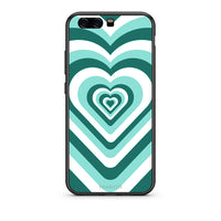 Thumbnail for huawei p10 Green Hearts θήκη από τη Smartfits με σχέδιο στο πίσω μέρος και μαύρο περίβλημα | Smartphone case with colorful back and black bezels by Smartfits