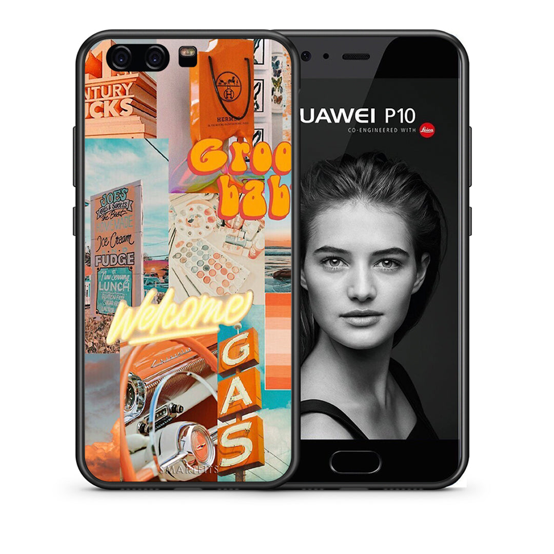 Θήκη Αγίου Βαλεντίνου Huawei P10 Lite Groovy Babe από τη Smartfits με σχέδιο στο πίσω μέρος και μαύρο περίβλημα | Huawei P10 Lite Groovy Babe case with colorful back and black bezels