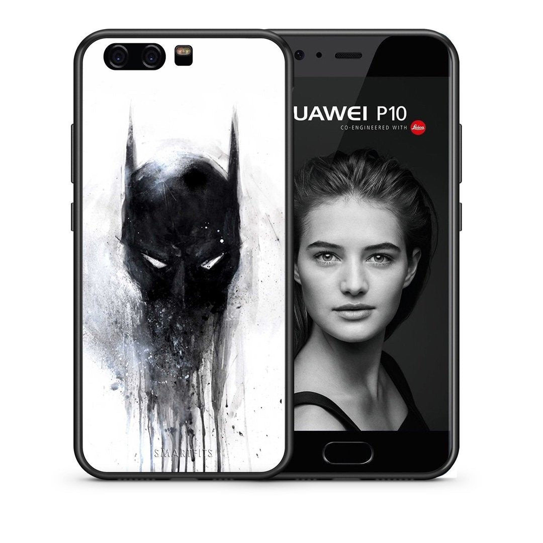 Θήκη Huawei P10 Paint Bat Hero από τη Smartfits με σχέδιο στο πίσω μέρος και μαύρο περίβλημα | Huawei P10 Paint Bat Hero case with colorful back and black bezels