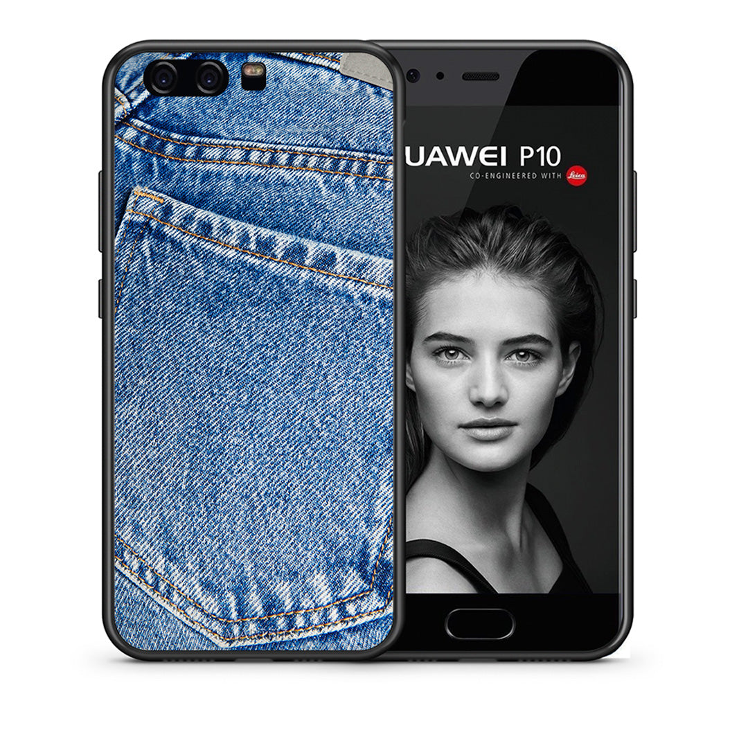 Θήκη Huawei P10 Lite Jeans Pocket από τη Smartfits με σχέδιο στο πίσω μέρος και μαύρο περίβλημα | Huawei P10 Lite Jeans Pocket case with colorful back and black bezels