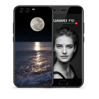 Thumbnail for Θήκη Huawei P10 Moon Landscape από τη Smartfits με σχέδιο στο πίσω μέρος και μαύρο περίβλημα | Huawei P10 Moon Landscape case with colorful back and black bezels