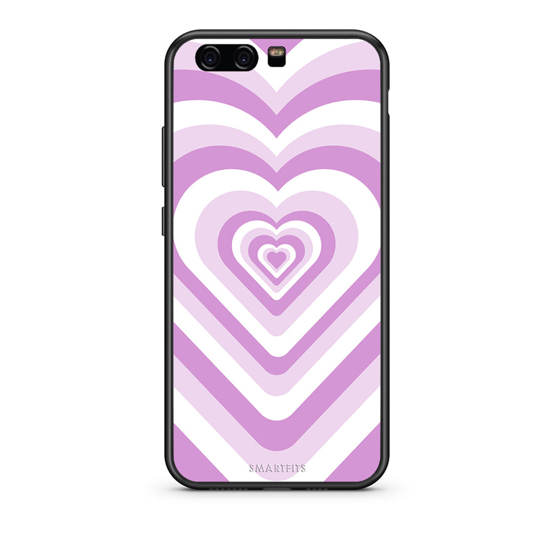 huawei p10 Lilac Hearts θήκη από τη Smartfits με σχέδιο στο πίσω μέρος και μαύρο περίβλημα | Smartphone case with colorful back and black bezels by Smartfits