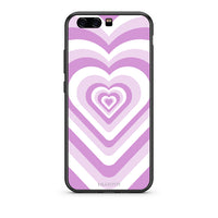 Thumbnail for huawei p10 Lilac Hearts θήκη από τη Smartfits με σχέδιο στο πίσω μέρος και μαύρο περίβλημα | Smartphone case with colorful back and black bezels by Smartfits